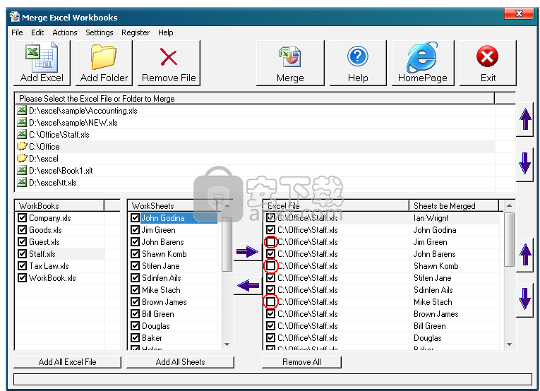 Merge Excel Workbooks(Excel工作簿合并工具)
