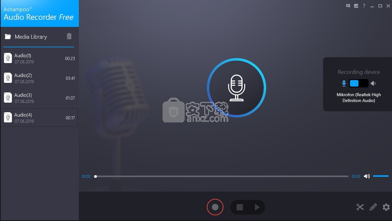 Ashampoo Audio Recorder Free(麦克风与声卡录音软件)