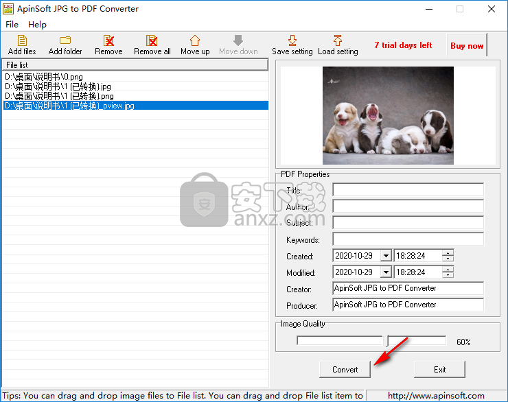ApinSoft JPG to PDF Converter(JPG转PDF转换器)