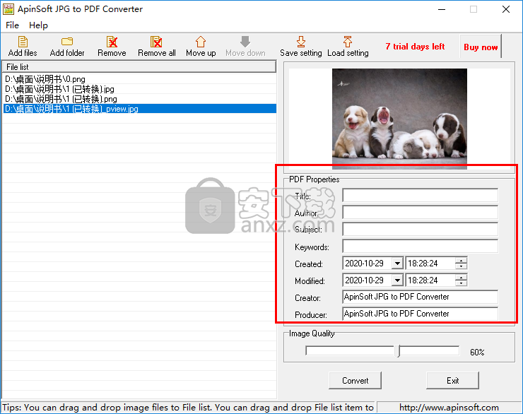 ApinSoft JPG to PDF Converter(JPG转PDF转换器)