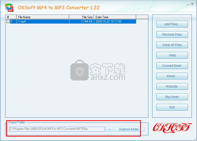 OKSoft MP4 to MP3 Converter(mp4转mp3转换器)