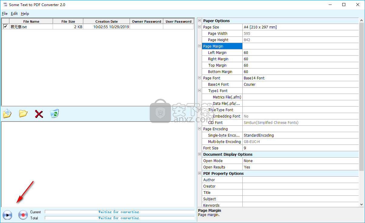 Some Text to PDF Converter(TXT转PDF转换器)