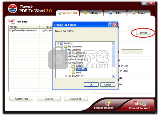 Tweak PDF To Word(PDF转Word转换器)
