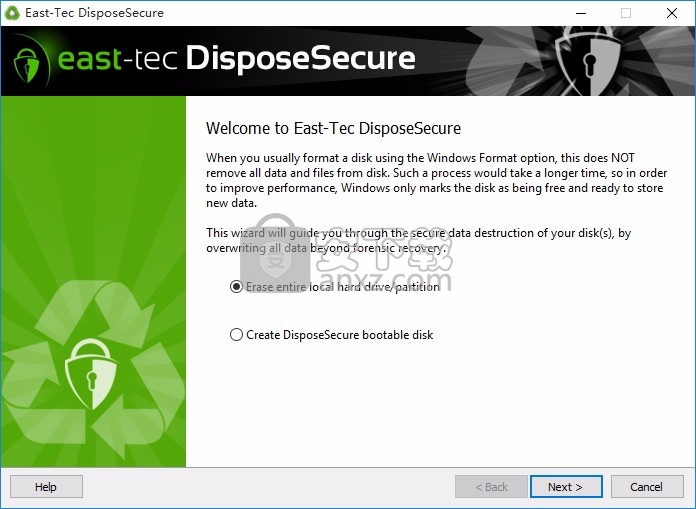 east-tec DisposeSecure(多功能磁盘数据擦除工具)