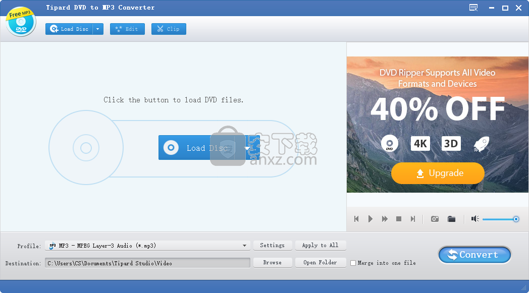 Tipard DVD to MP3 Converter(DVD转MP3转换器)