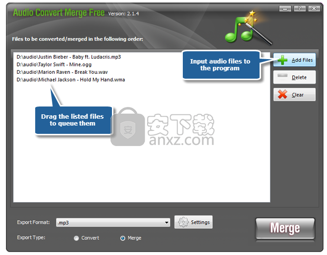 Audio Convert Merge Free(音频合并转换器)