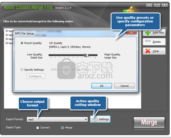 Audio Convert Merge Free(音频合并转换器)