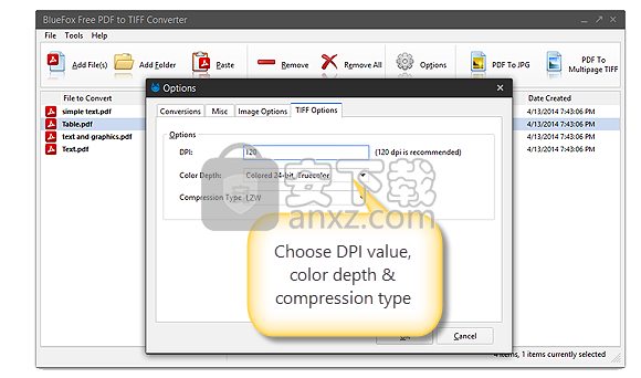 BlueFox Free PDF to TIFF Converter(PDF转TIFF转换器)