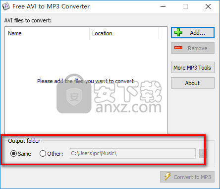 Free AVI to MP3 Converter(avi转mp3转换器)