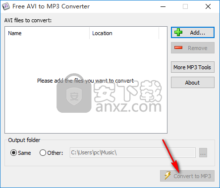 Free AVI to MP3 Converter(avi转mp3转换器)