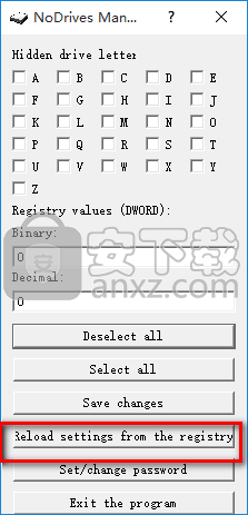 NoDrives Manager(磁盘分区隐藏工具)