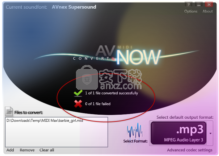 AV MIDI Converter(MIDI转MP3工具)