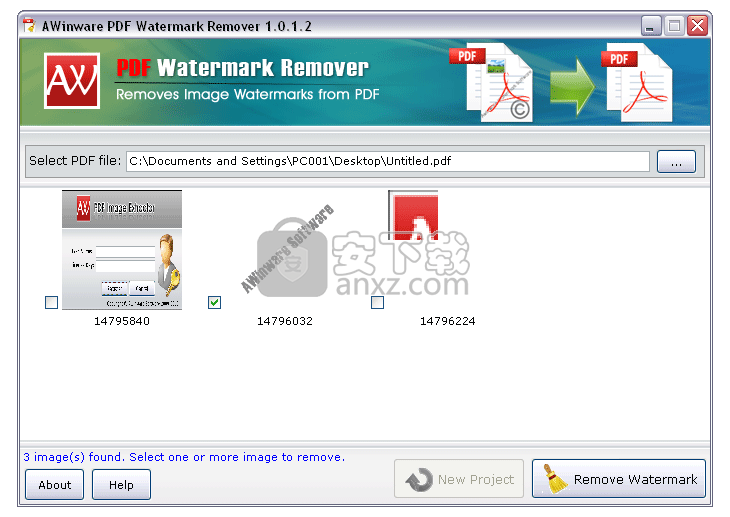 AWinware Pdf Watermark Remover(PDF去水印软件)
