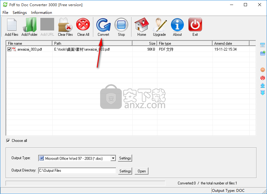 Pdf to Doc Converter 3000(PDF转Doc转换器)