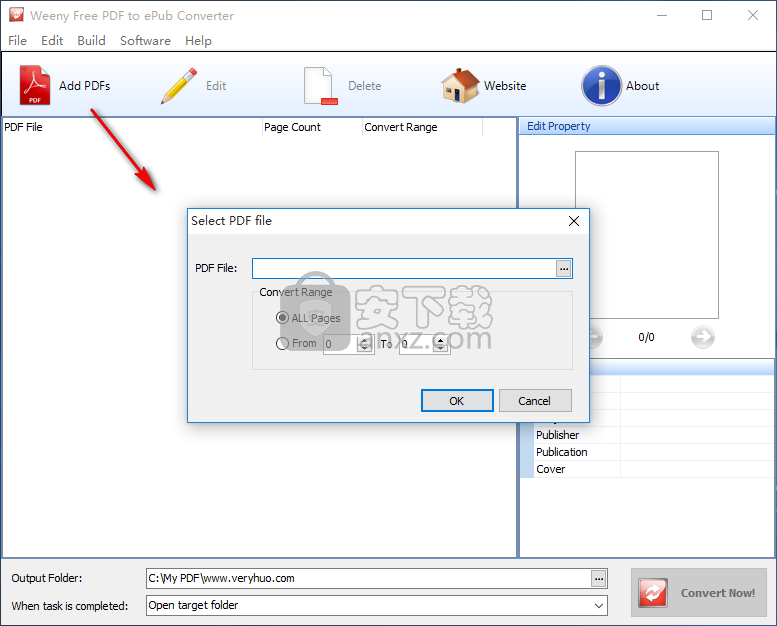 Weeny Free PDF to ePub Converter(PDF转ePub转换器)
