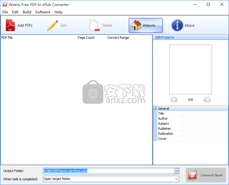 Weeny Free PDF to ePub Converter(PDF转ePub转换器)