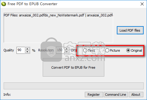 Free PDF to EPUB Converter(免费PDF转EPUB转换器)