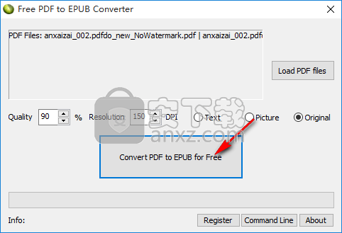 Free PDF to EPUB Converter(免费PDF转EPUB转换器)
