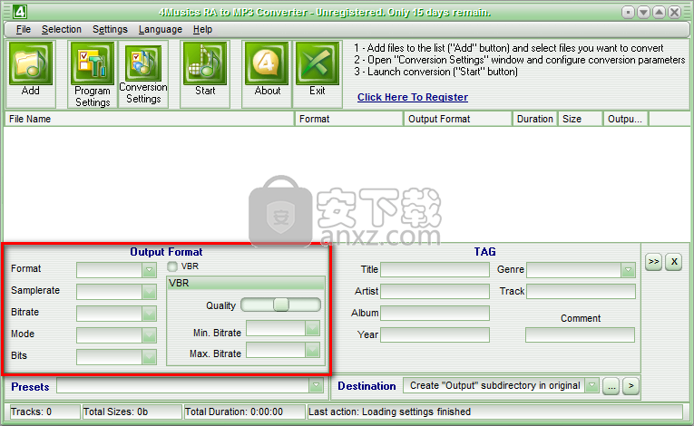 4Musics RA to MP3 Converter(RA转MP3转换器)