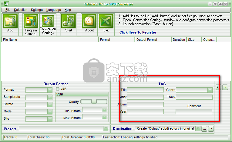 4Musics RA to MP3 Converter(RA转MP3转换器)