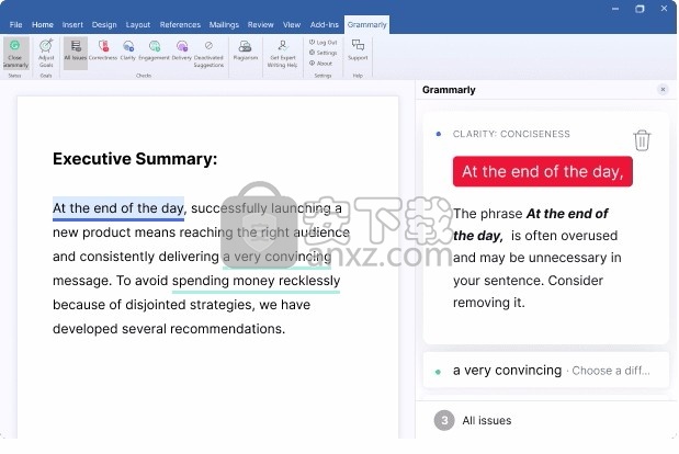 Grammarly for MS Office(MS Office语法检查器)