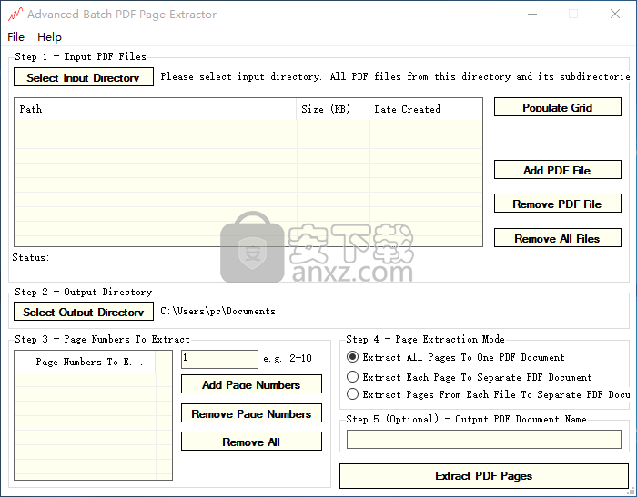 Advanced Batch PDF Page Extractor(PDF页面提取软件)