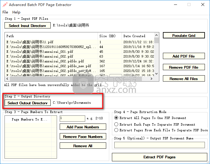 Advanced Batch PDF Page Extractor(PDF页面提取软件)