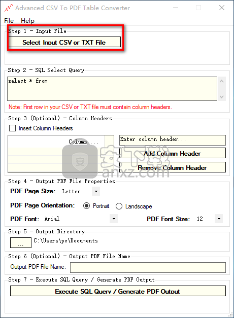 Advanced CSV To PDF Table Converter(CSV转PDF转换器)