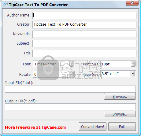 TipCase Text To PDF Converter(TXT转PDF转换器)