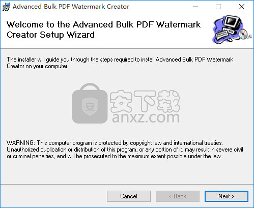 Advanced Bulk PDF Watermark Creator(PDF加水印软件)