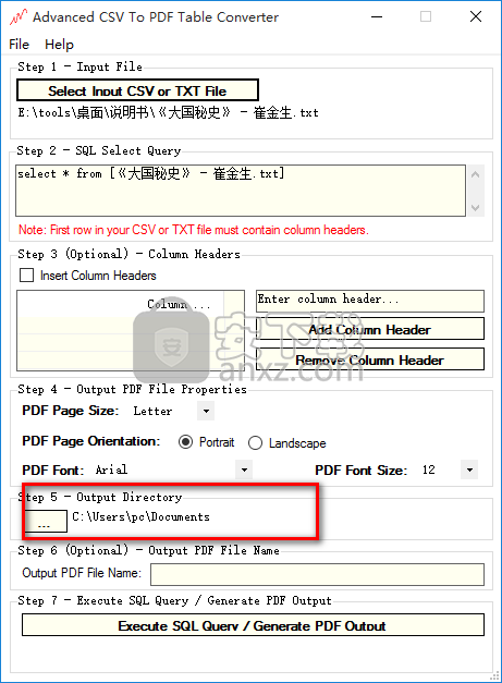 Advanced CSV To PDF Table Converter(CSV转PDF转换器)