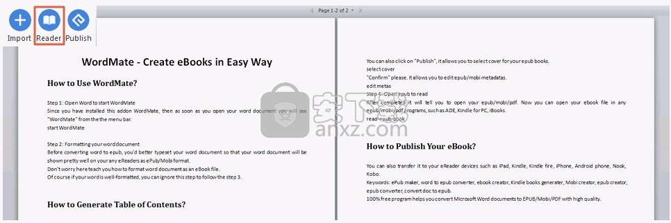 WordMate(多功能电子书制作与发布工具)