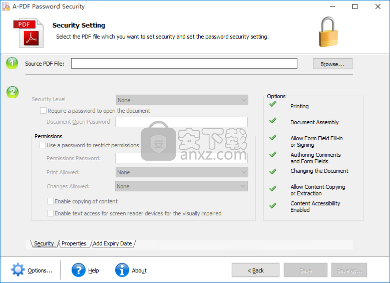 A-PDF Password Security(PDF加密软件)