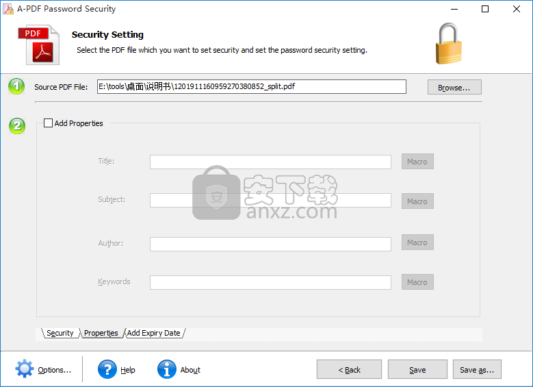A-PDF Password Security(PDF加密软件)
