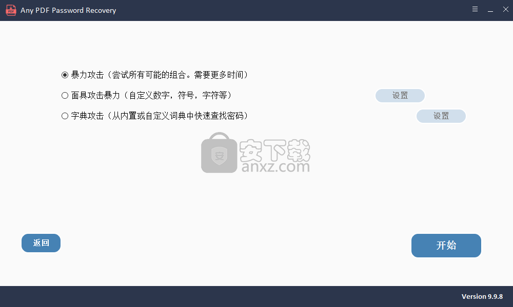 Any PDF Password Recovery(PDF密码恢复软件)