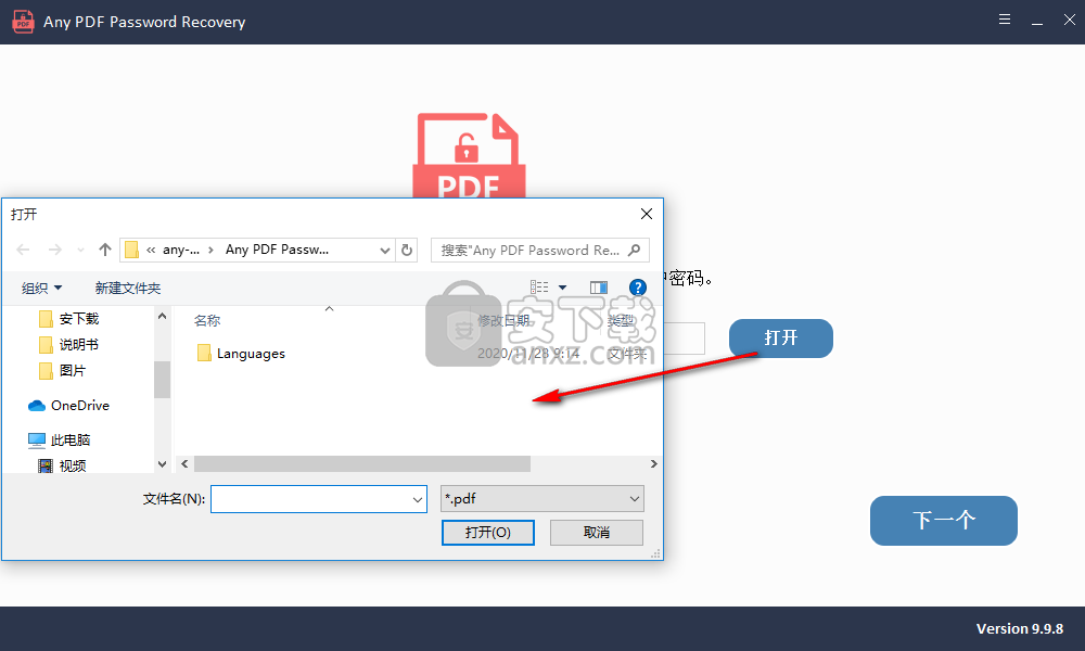 Any PDF Password Recovery(PDF密码恢复软件)