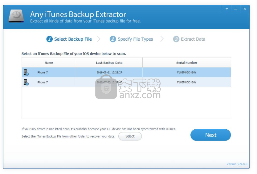 Any iTunes Backup Extractor(iPhone备份提取器)