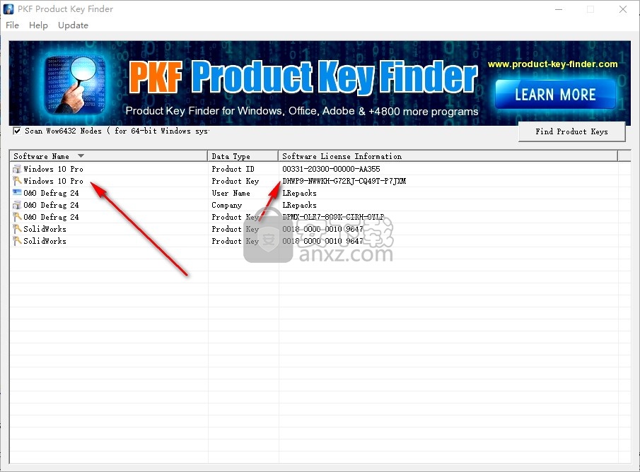 PKF Product Key Finder