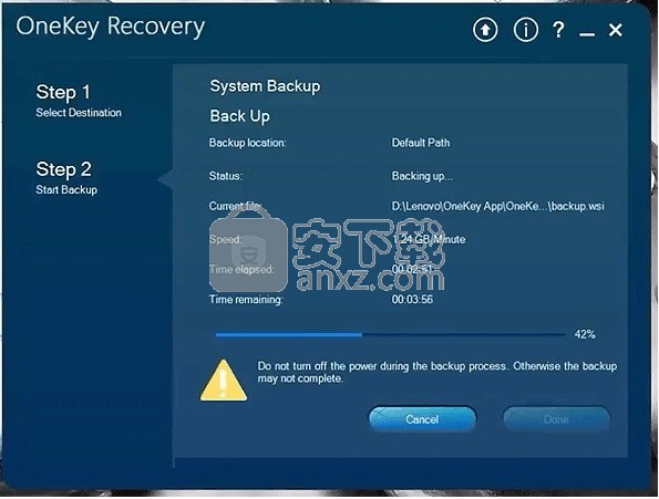 what does lenovo onekey recovery do