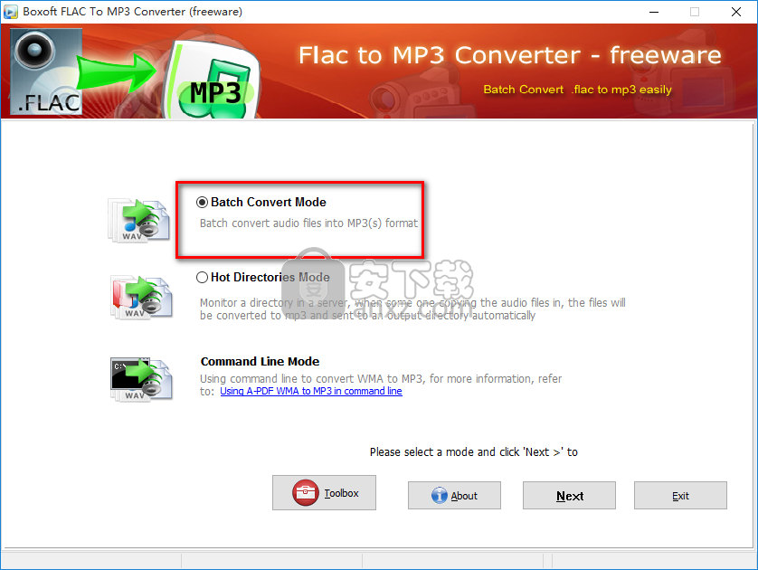 Boxoft FLAC to MP3 Converter(免费flac转mp3转换器)