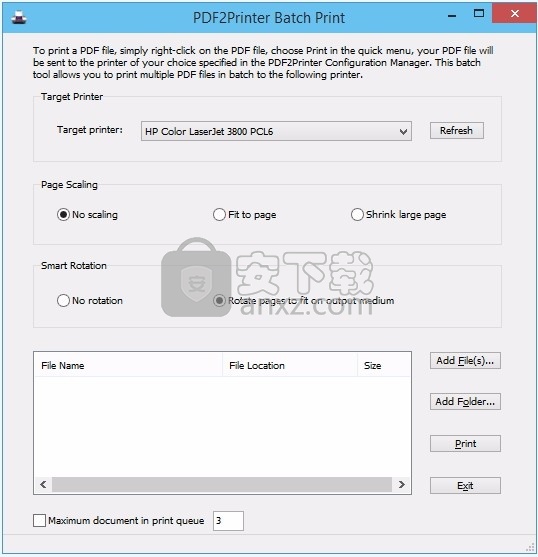 PDF2Printer for Windows 10(PDF文件打印工具)