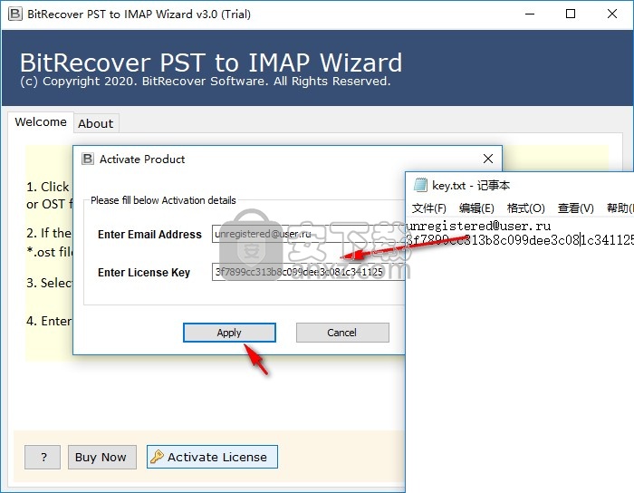 bitrecover pst to imap wizard