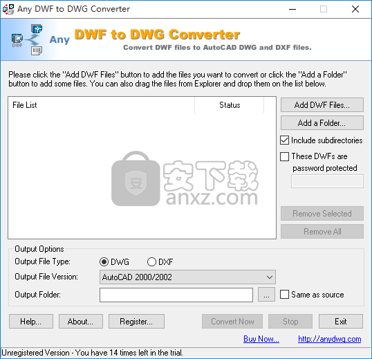 Any DWF to DWG Converter(DWF转DWG转换器)