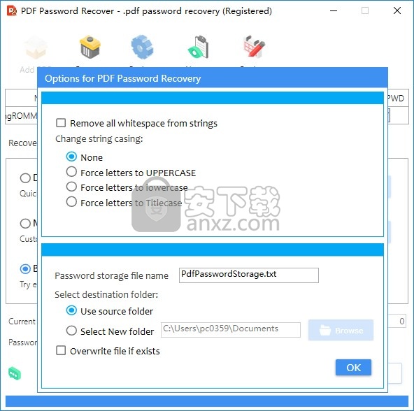 pdf password recover