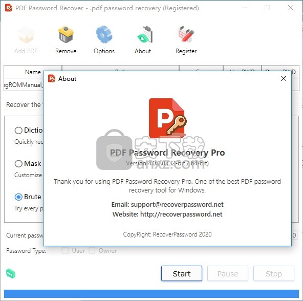 pdf password recover