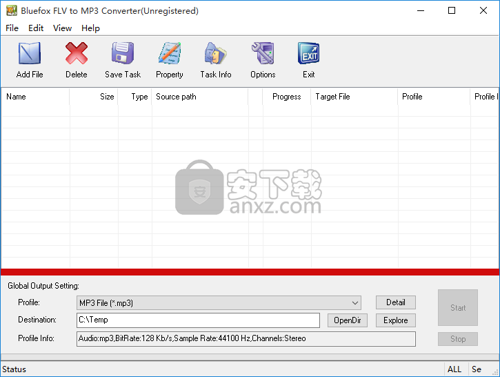 Bluefox FLV to MP3 Converter(flv转mp3转换器)