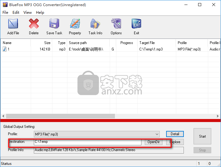 Bluefox MP3 OGG Converter(MP3 OGG音频格式转换器)