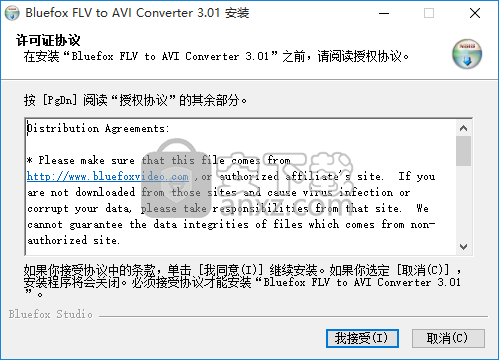 Bluefox FLV to AVI Converter(FLV转AVI转换器)