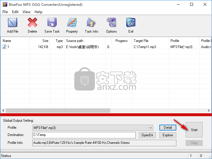 Bluefox MP3 OGG Converter(MP3 OGG音频格式转换器)