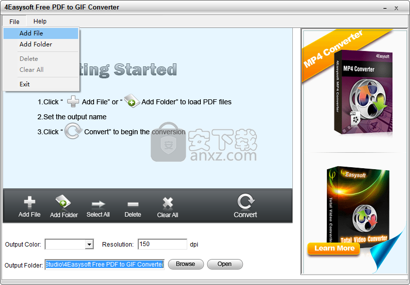 4Easysoft Free PDF to GIF Converter(PDF转GIF转换器)